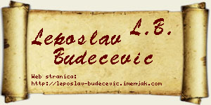 Leposlav Budečević vizit kartica